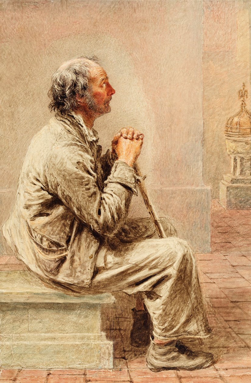 Rustik andakt, c.1840 av William Henry Hunt