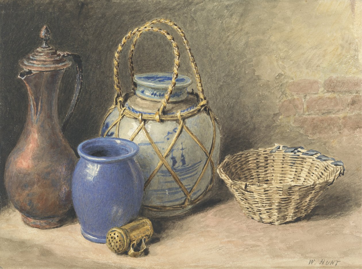 Stilleben med ingefärsburk, ca 1825 (wc över grafit på papper) av William Henry Hunt