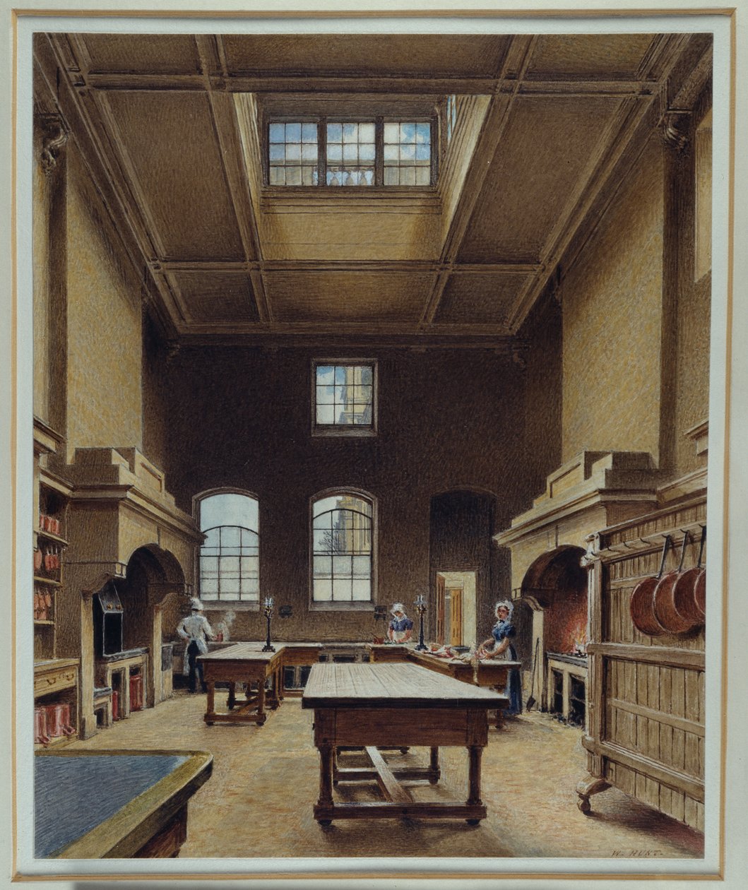 The Kitchen at Chatsworth, ca 1830 (akvarell på papper) av William Henry Hunt