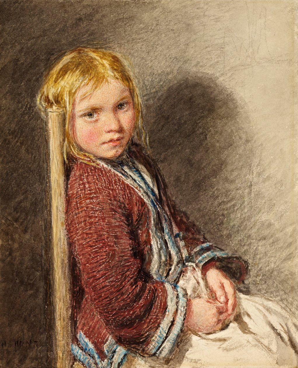 Den blyga sittaren, ca 1840 av William Henry Hunt