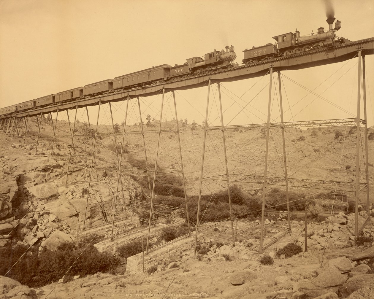 Dale Creek Bridge, Wyoming av Jackson av William Henry Jackson