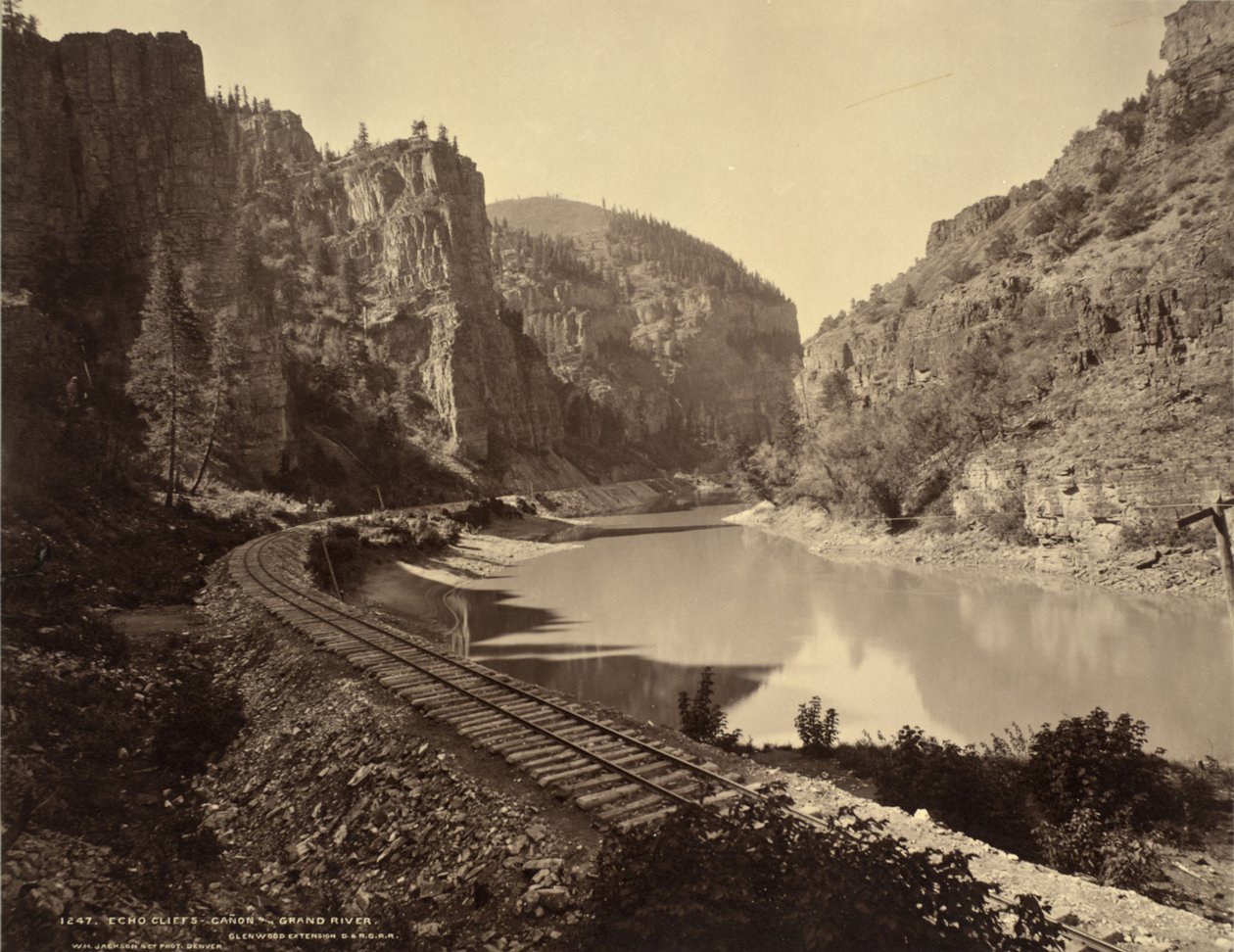 Echo-klipporna, Grand Rivers kanjon, Glenwood-förlängningen, D.&R. G.R.R. av William Henry Jackson
