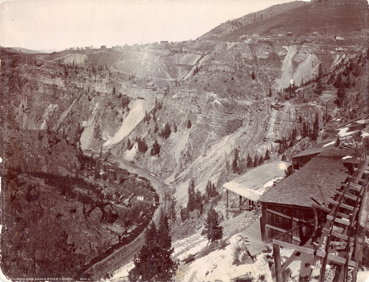 Gilman och Eagle River Canyon, ca 1880-90 av William Henry Jackson