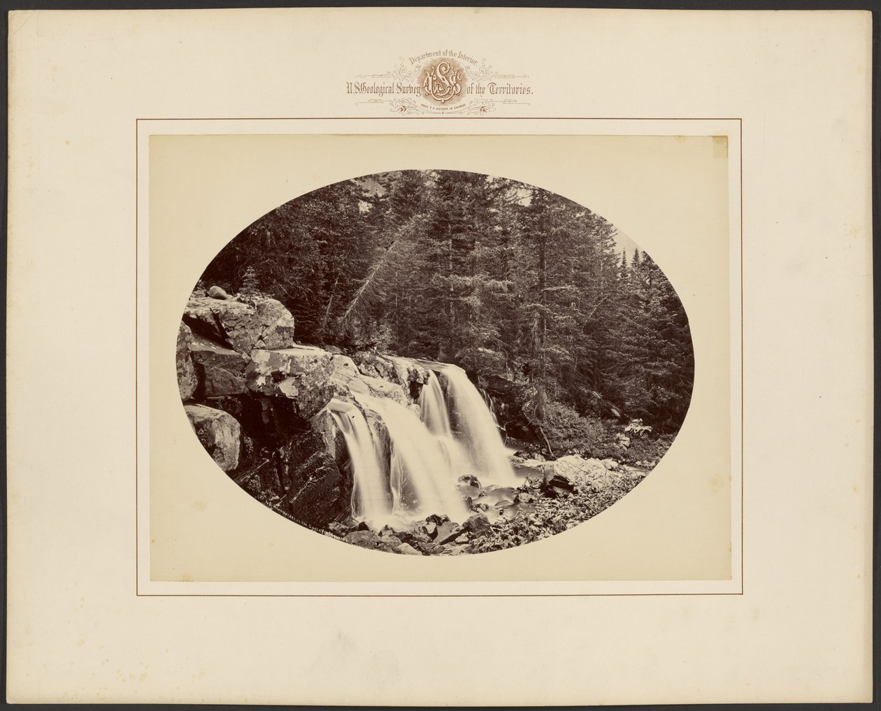 Källområden i Gallatin County, Yellowstone nationalpark, Montana av William Henry Jackson