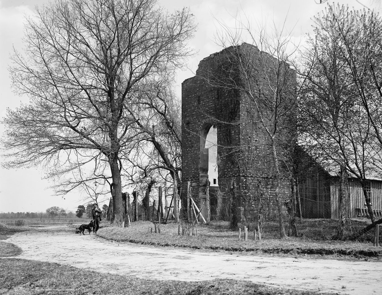 Gamla kyrkan, Jamestown, Virginia, ca 1902 (foto) av William Henry Jackson