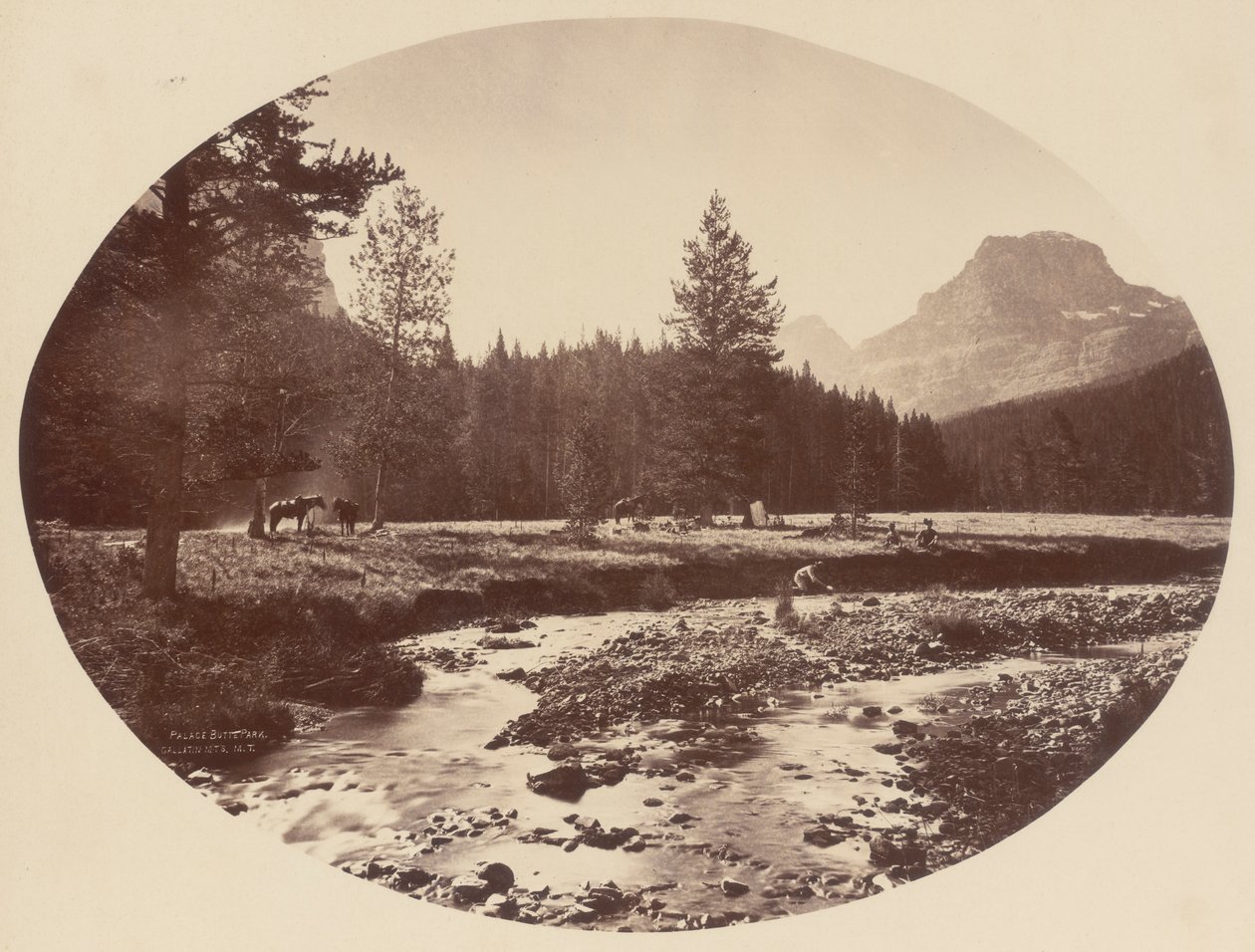 Palace Butte Park, Gallatin Mountains, Montana Territory av William Henry Jackson