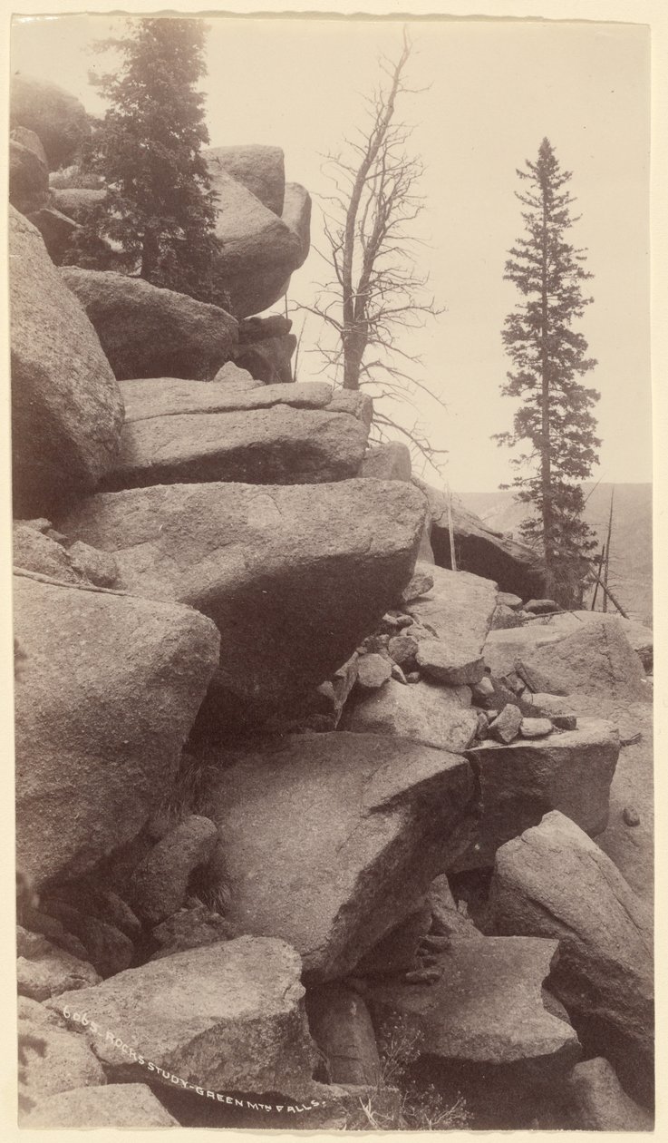 [Studie av stenar, Green Mountain Falls, Colorado] av William Henry Jackson