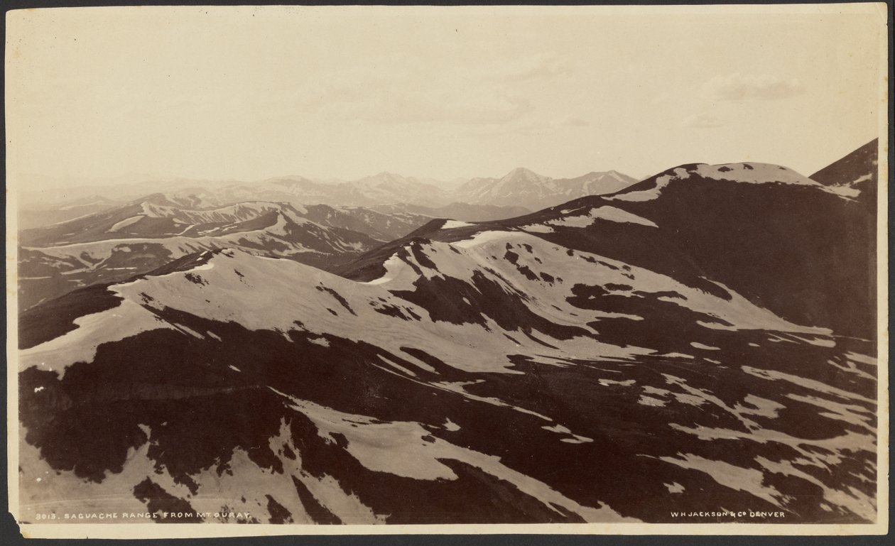 Saguachebergen från Mount Ouray av William Henry Jackson