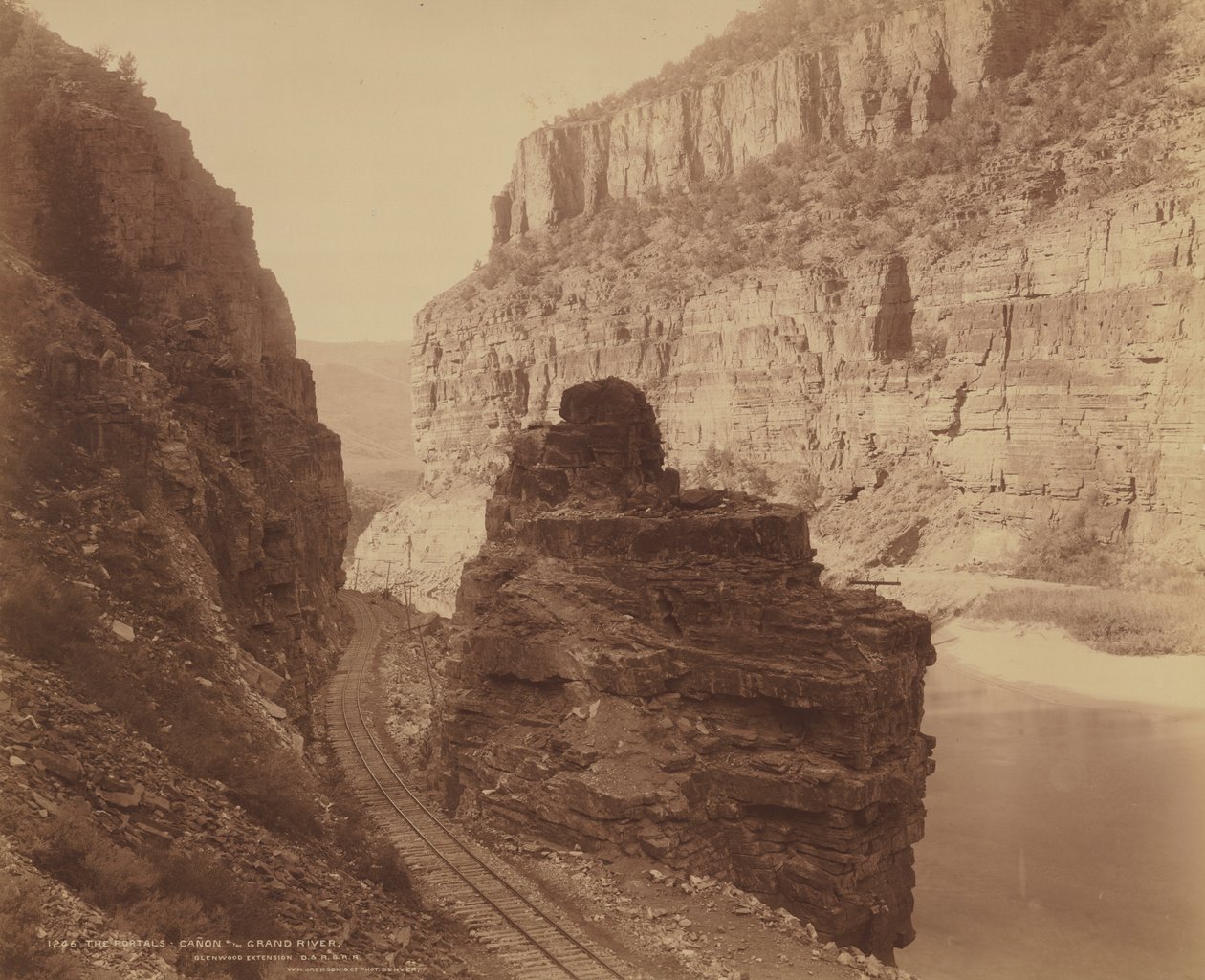 The Portals, Grand River-kanjonen, Glenwood-förlängningen, D.  R.G.R.R. av William Henry Jackson