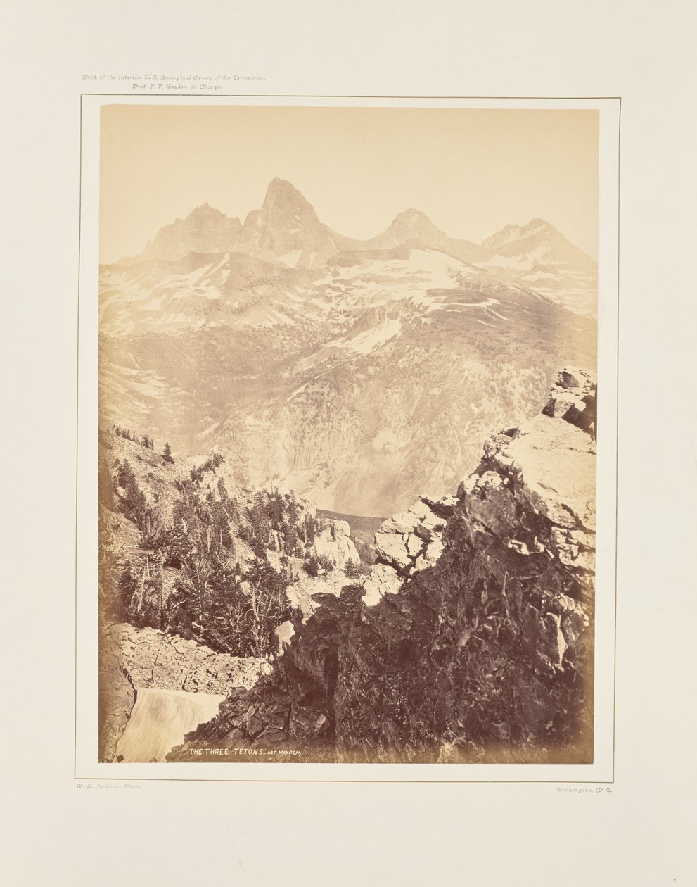 De tre Tetons, Mount Hayden av William Henry Jackson