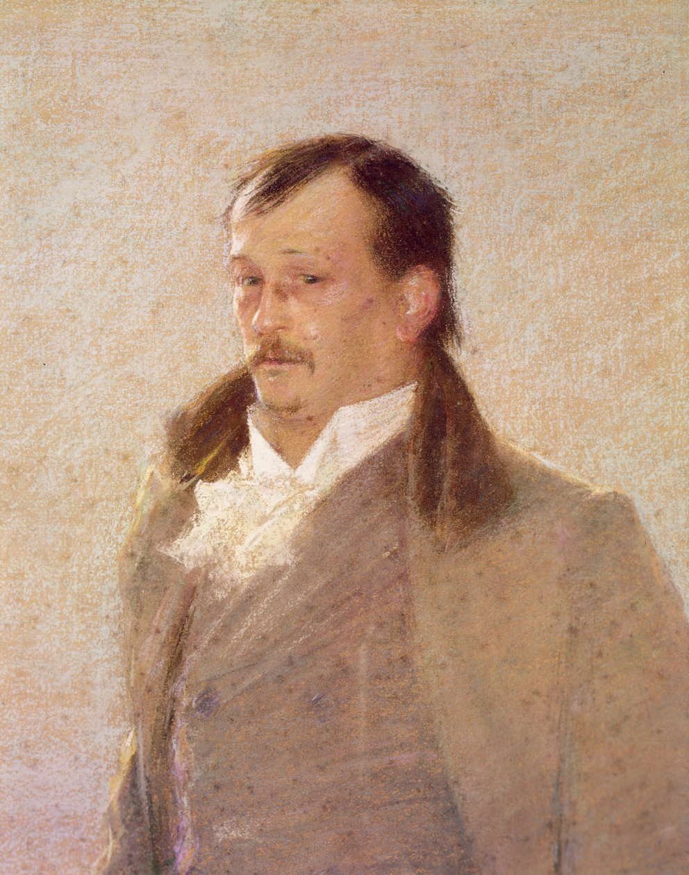 Porträtt av Georges Courteline (olja på duk0 (detalj av 418481) av William Henry Lake Price