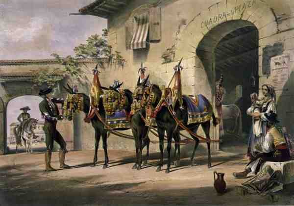 Mulorna på Plaza de Toros av William Henry Lake Price