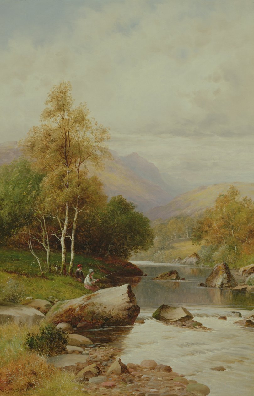 En lugn plats i Festiniog Valley, Wales, 1909 av William Henry Mander