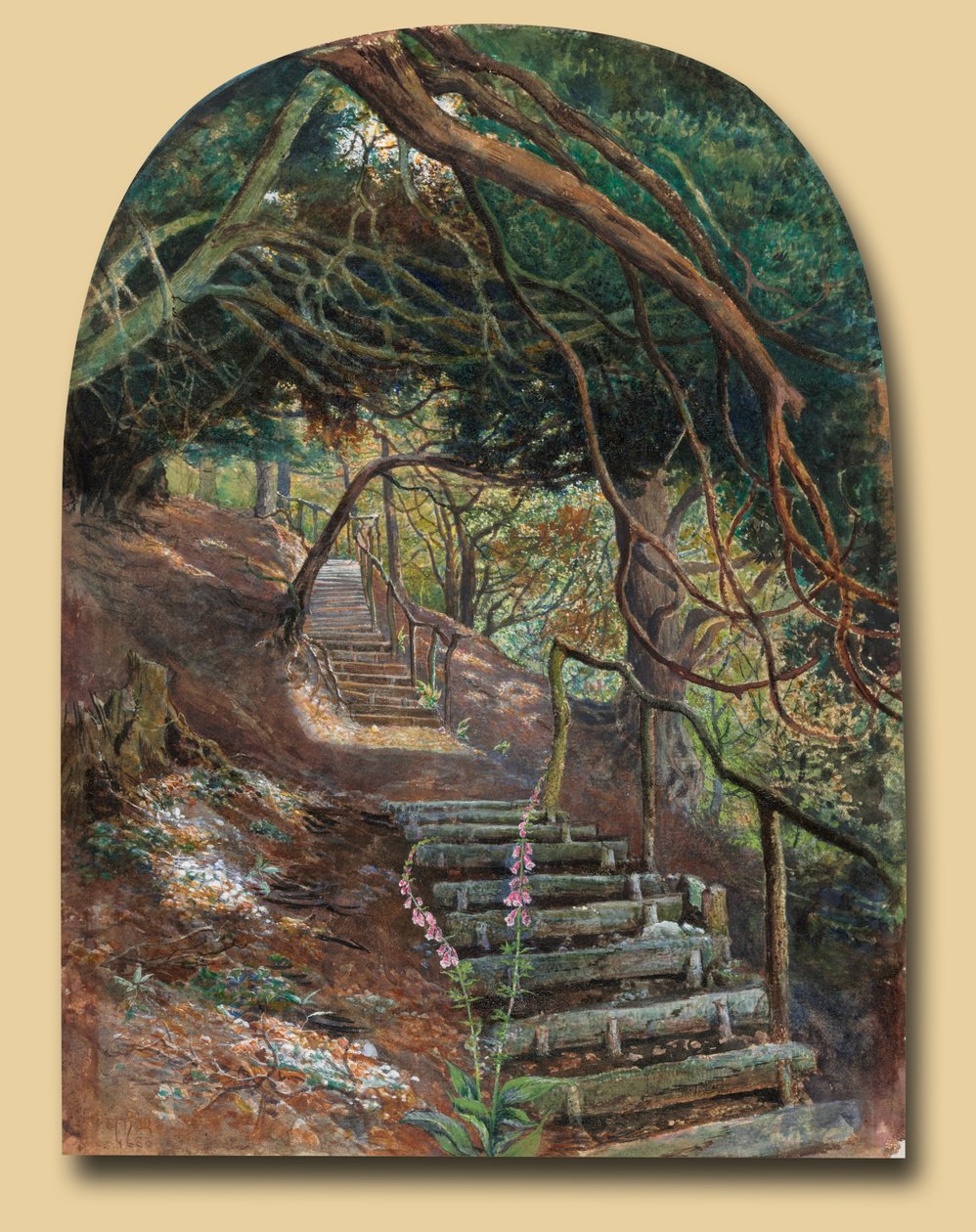 Trappsteg i en trädgård av William Henry Millais