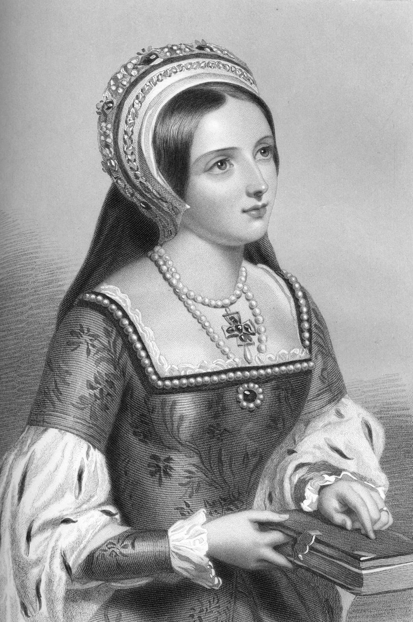 Catherine Parr 1512-1548, den sjätte hustru till kung Henry VIII, 1851. av William Henry Mote