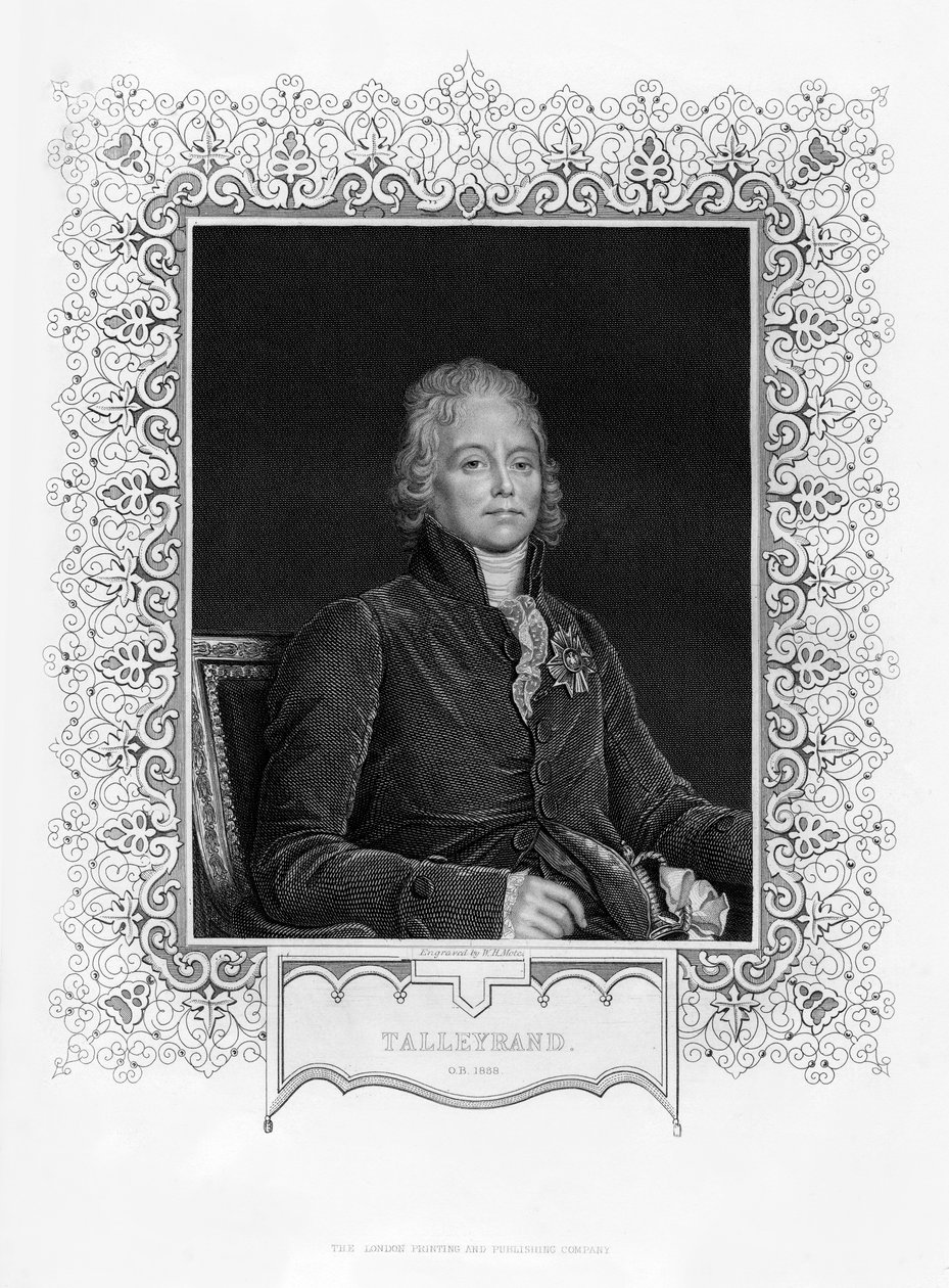Charles Maurice de Talleyrand-Perigord, fransk diplomat, 1800-talet. av William Henry Mote