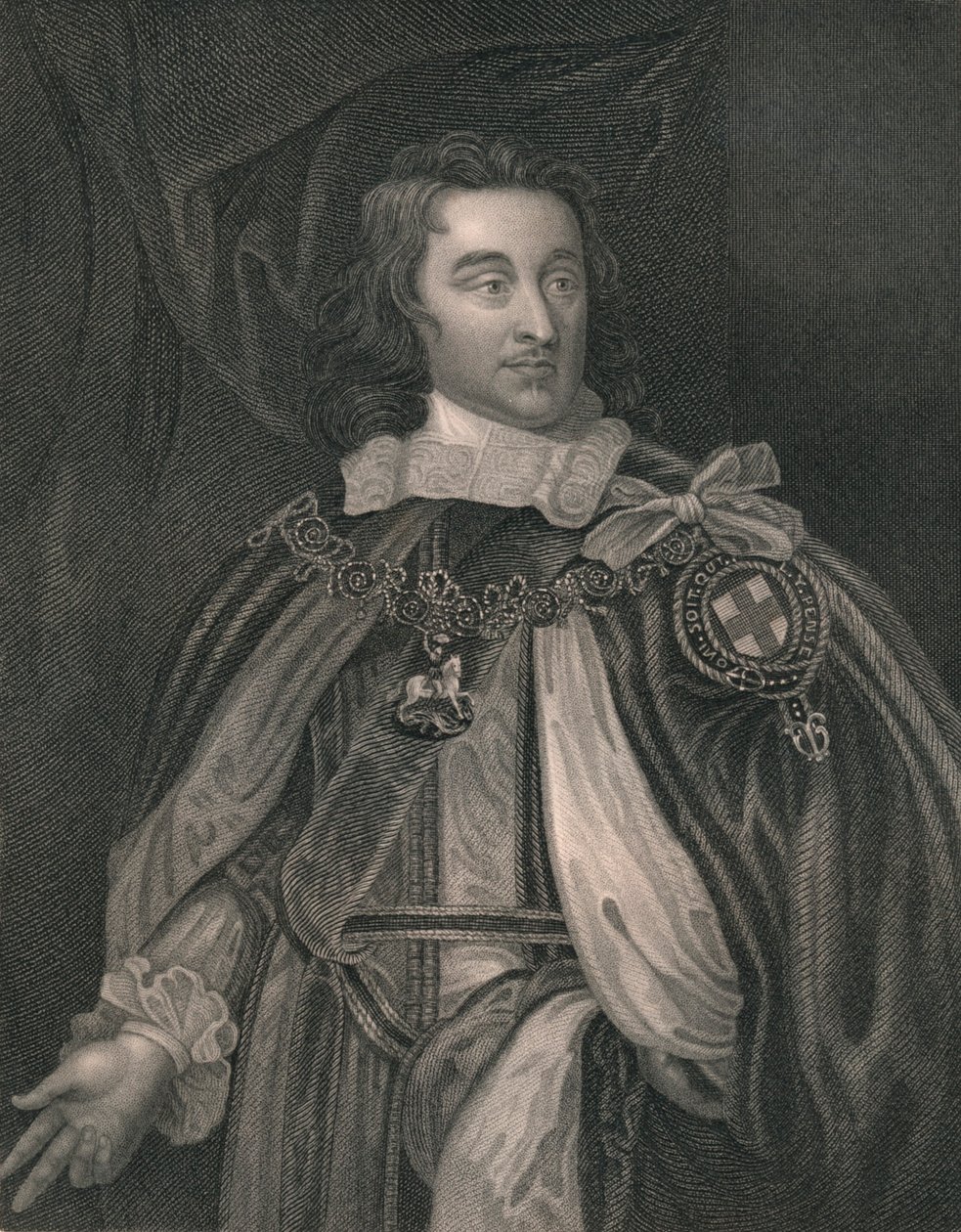 George Monk, hertig av Albemarle, början av mitten av 1800-talet. av William Henry Mote