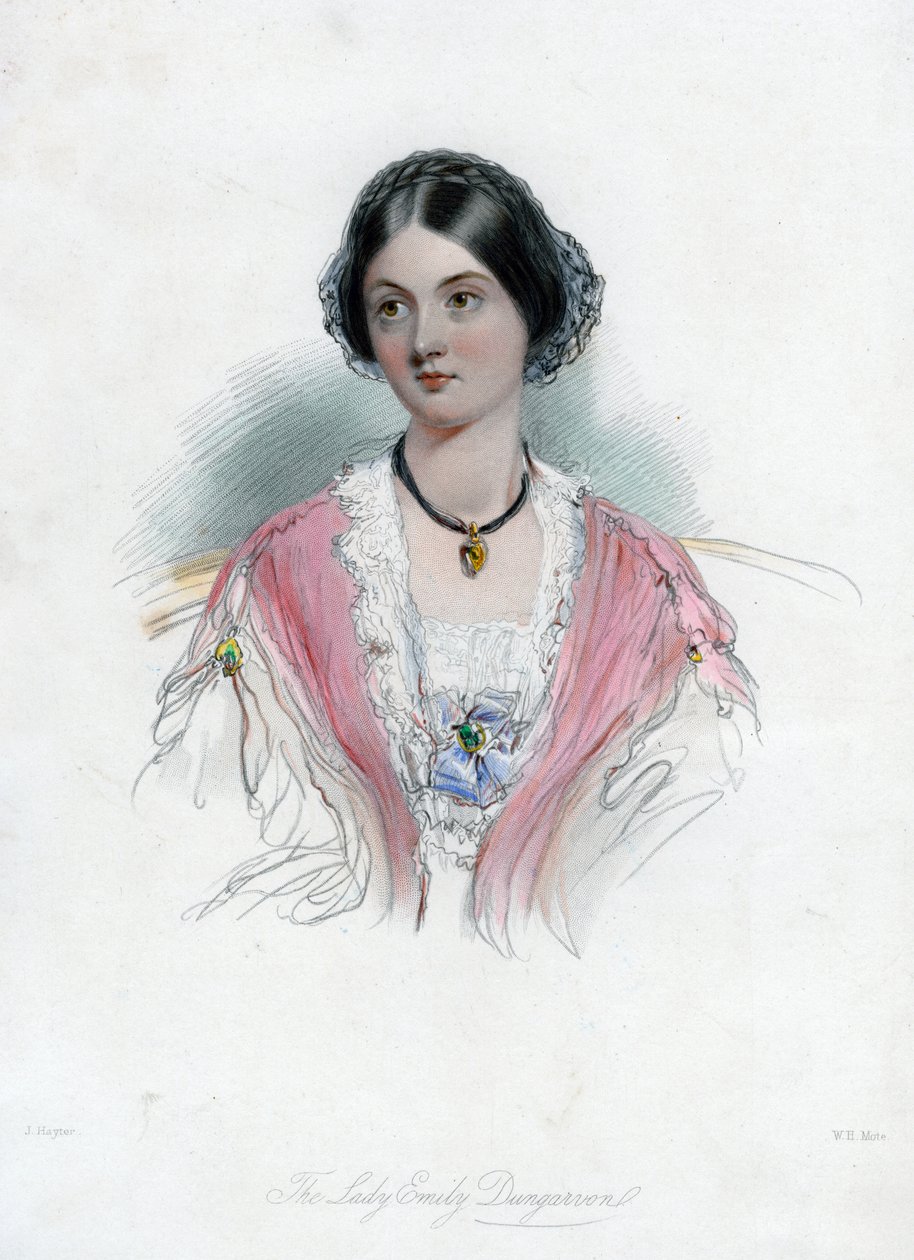 Lady Emily Dungarvon, 1800-talet. av William Henry Mote