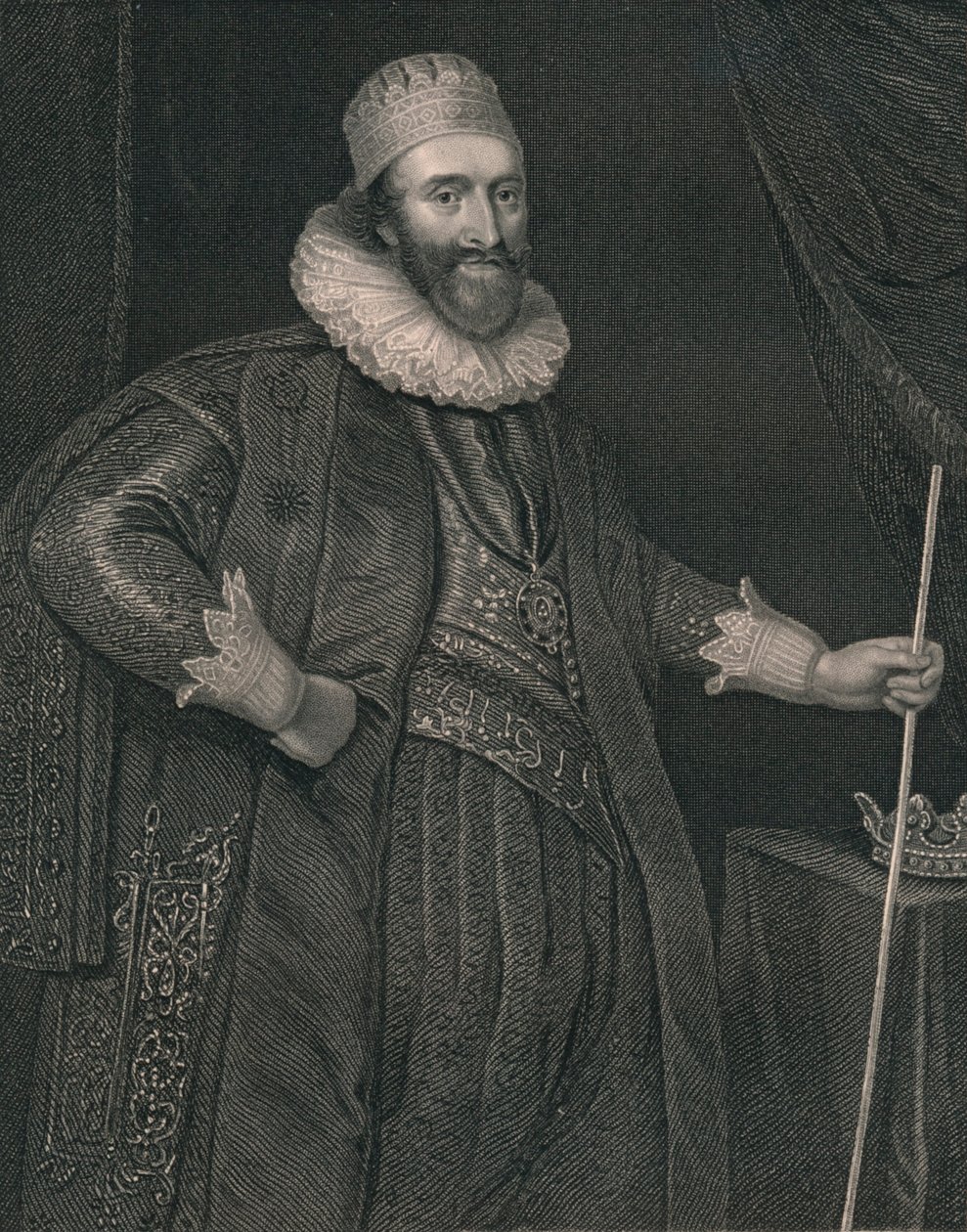 Lodowick Stuart, hertig av Richmond. Från originalet av Van Somer, i samlingen av The Right H av William Henry Mote