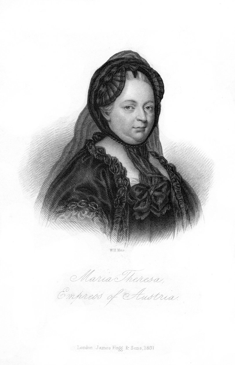Maria Theresia, ärkehertiginna av Österrike, 1861. av William Henry Mote