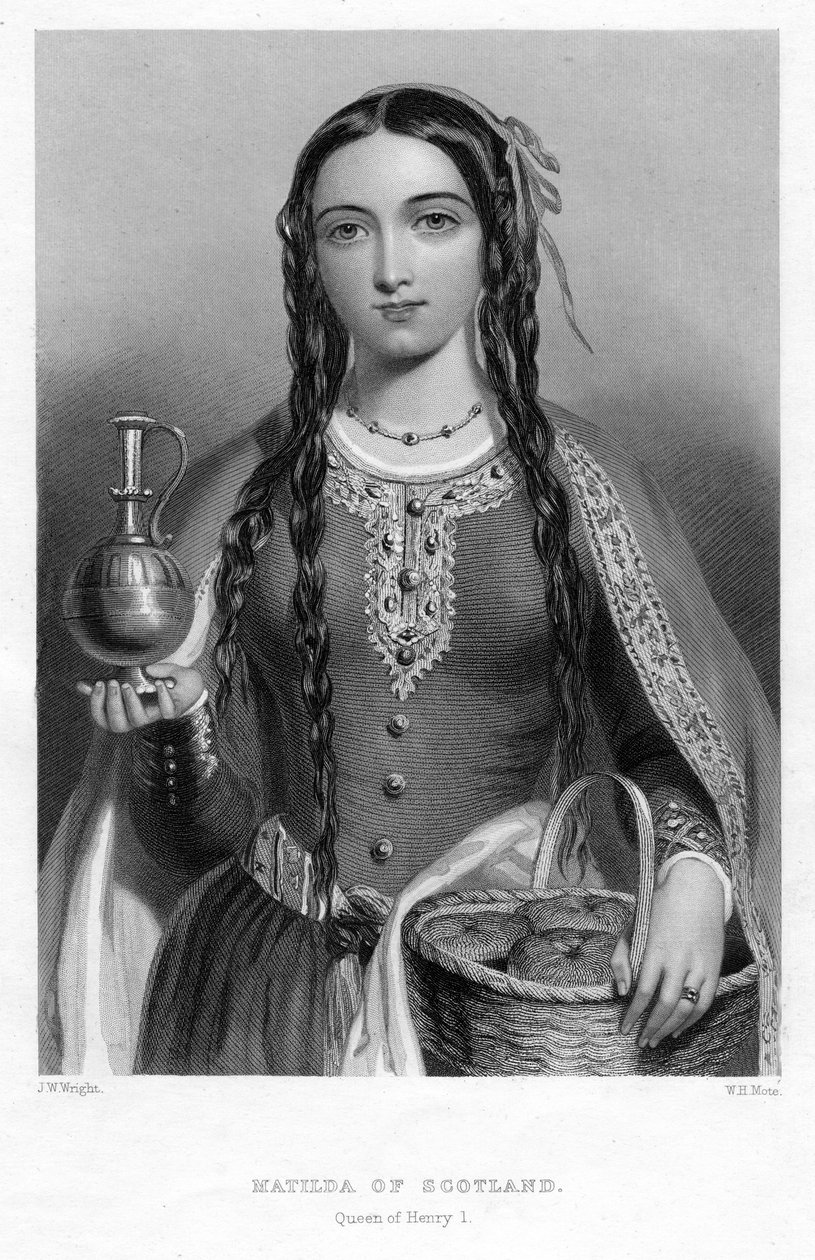 Matilda av Skottland, drottning av Henrik I, c1850-talet av William Henry Mote