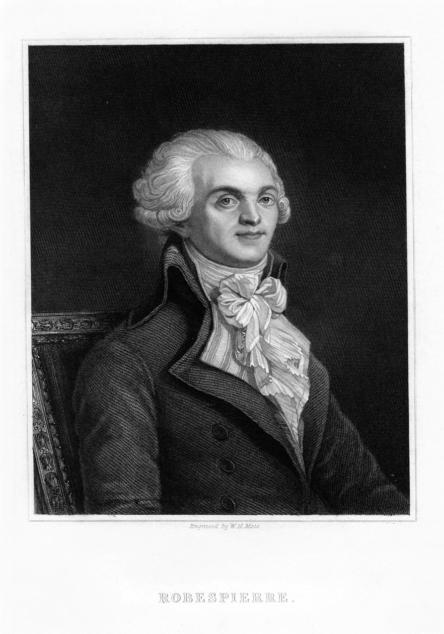 Maximilien Robespierre, en av ledarna för den franska revolutionen, 1800-talet av William Henry Mote