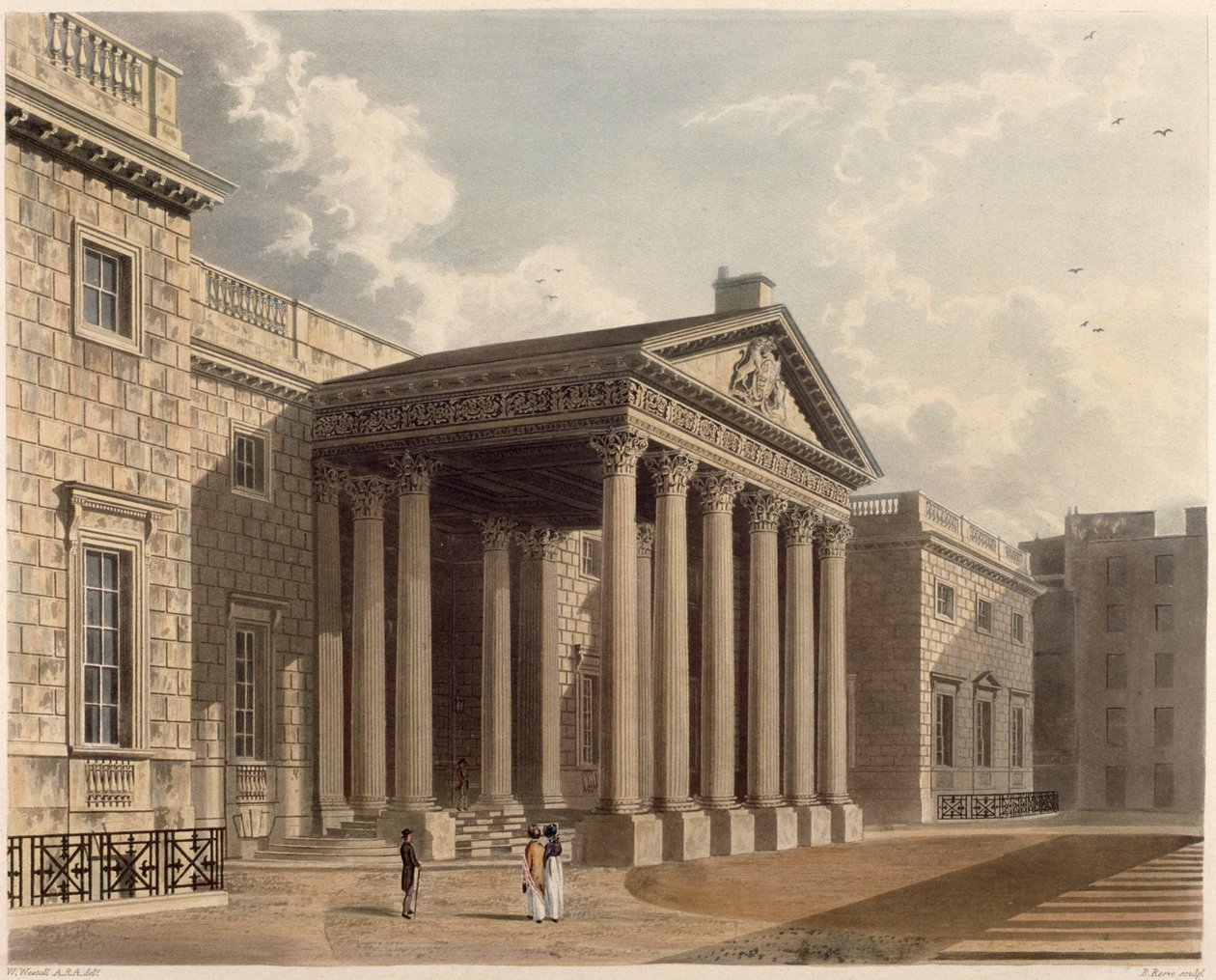 Carlton House från "History of Royal Residences" (tryck) av William Henry Pyne
