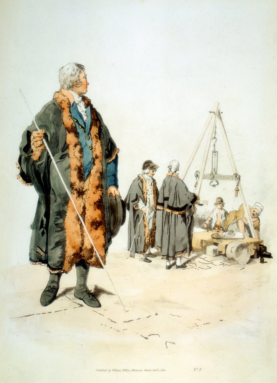 Medlem av en London Wardmote Inquest i officiell klädsel, 1808 av William Henry Pyne