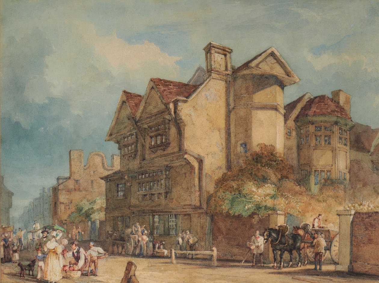 Gamla hus, High Street, Rochester av William Henry Pyne