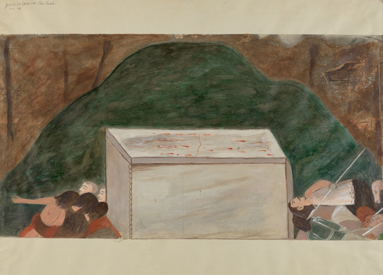 Korsets station nr 14: Jesus läggs i sin grav, ca. 1936. av William Herbert