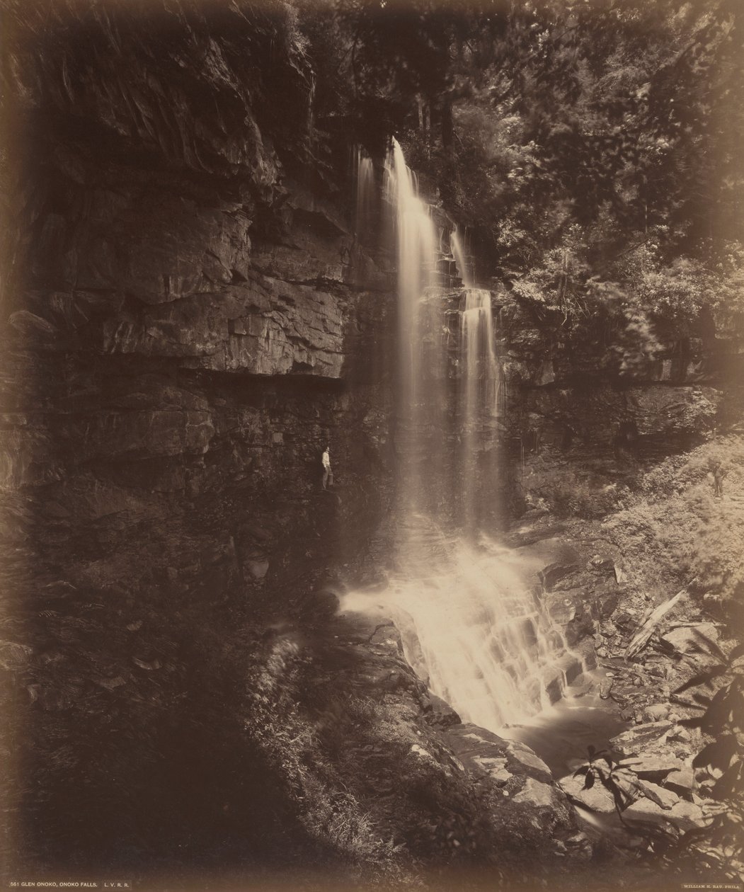 Glen Onoko, Onoko Falls,ca 1895 (foto) av William Herman Rau