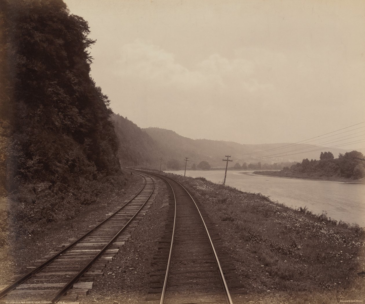 Hemlock Run Curve, nära Towanda,ca. 1895 (foto) av William Herman Rau