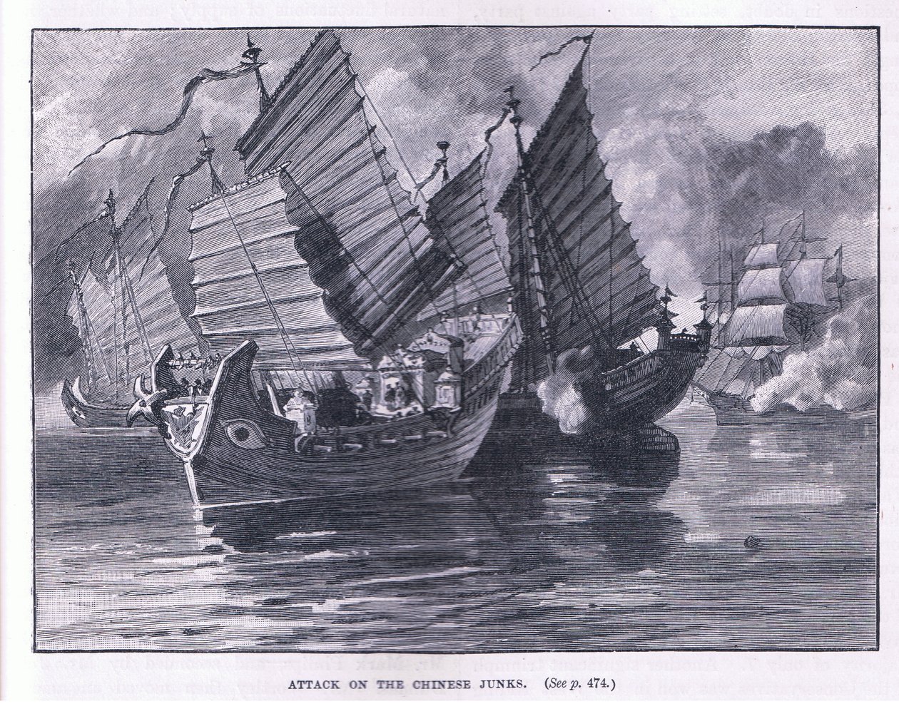 Attack mot kinesiska skräp 1841 e.Kr av William Heysham Overend