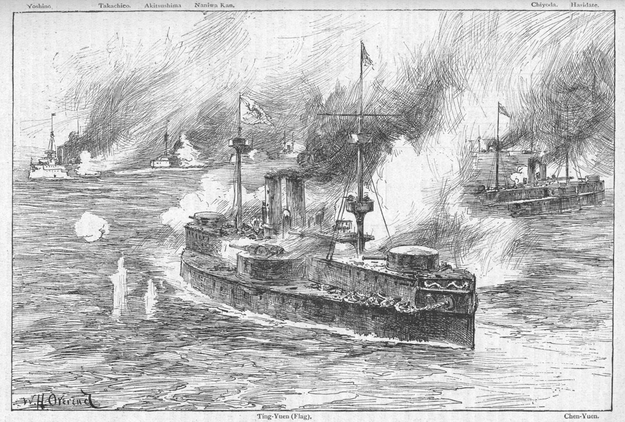 Slaget vid Yalu, 1895, 1902 av William Heysham Overend