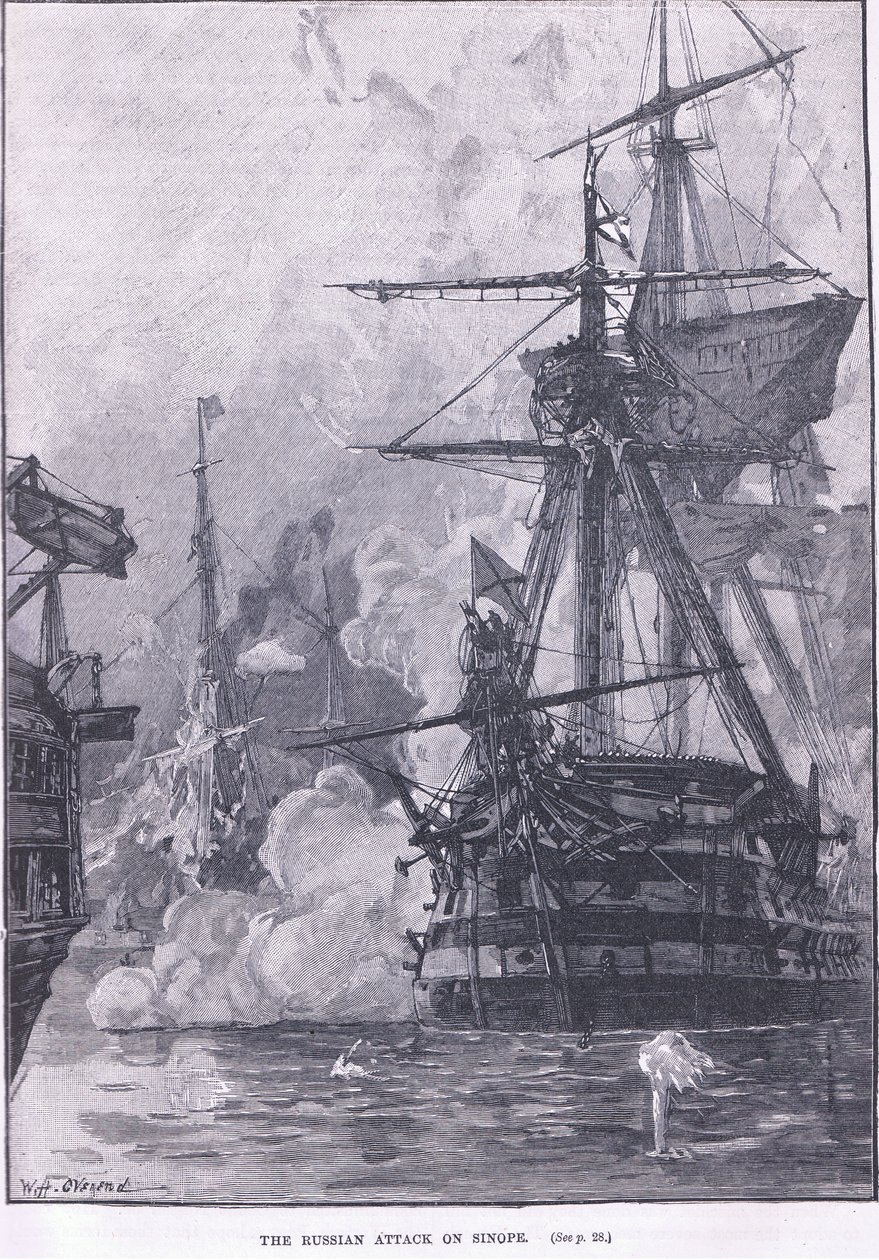 Det ryska anfallet på Sinope 1853 e.Kr av William Heysham Overend