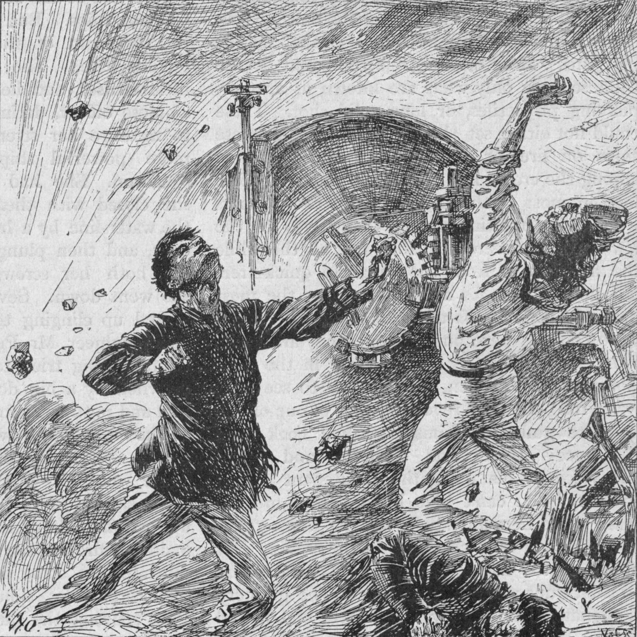 Skalet brast bland hennes pilbågsvapen, 1902 av William Heysham Overend