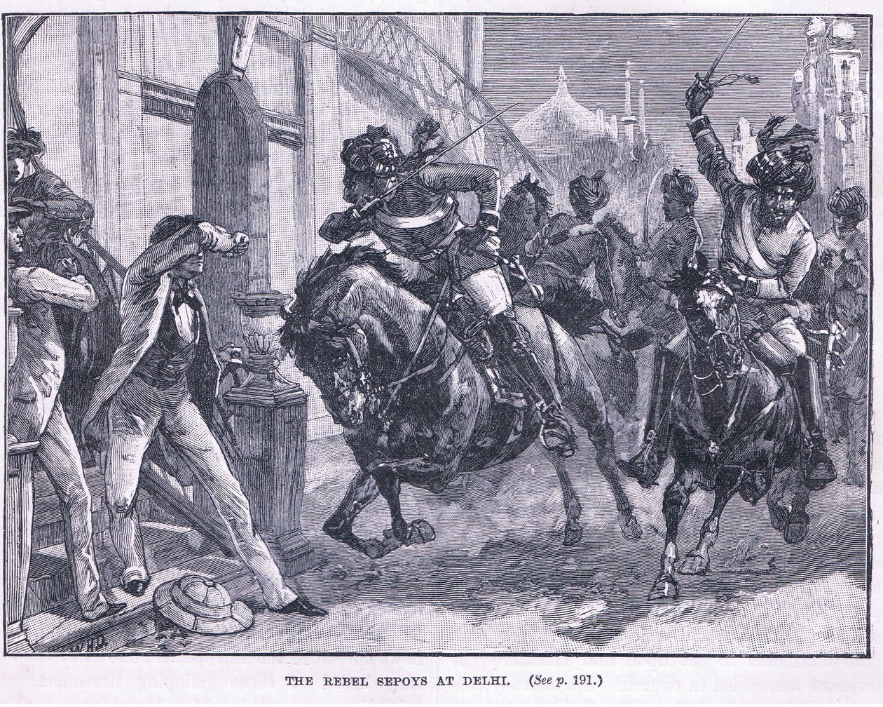 De rebelliska Sepoys i Delhi 1857 AD av William Heysham Overend