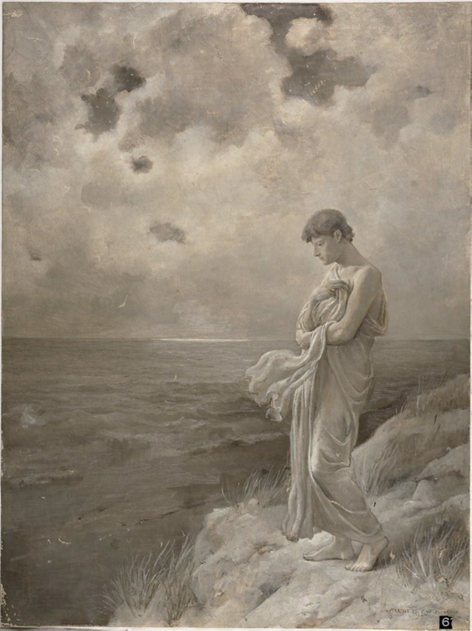 Sonnet: "När jag är rädd att jag kan upphöra att vara", 1887 av William Hicok Low