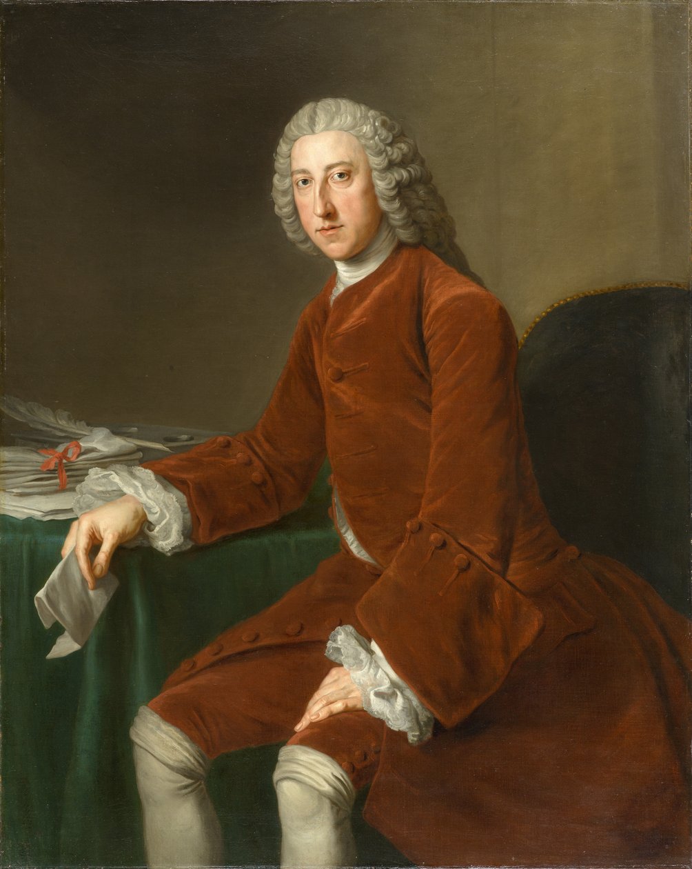 William Pitt, senare förste earl av Chatham (1708-1778), cirka 1754 (olja på duk) av William Hoare