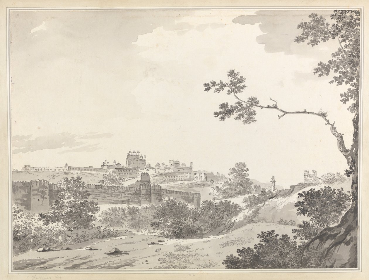 Utsikt över Fatehpur Sikri av William Hodges