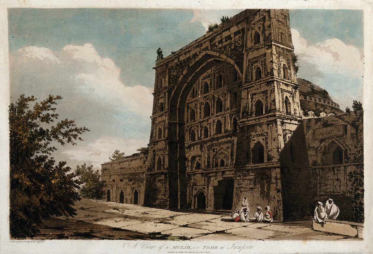 En vy över en musjid, dvs. en grav vid Jionpoor av William Hodges