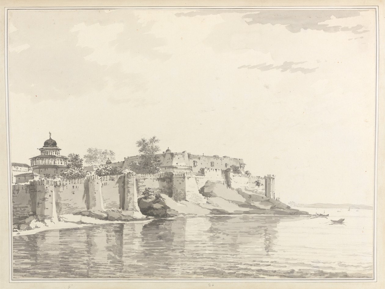 Vy över fortet i Allahabad av William Hodges