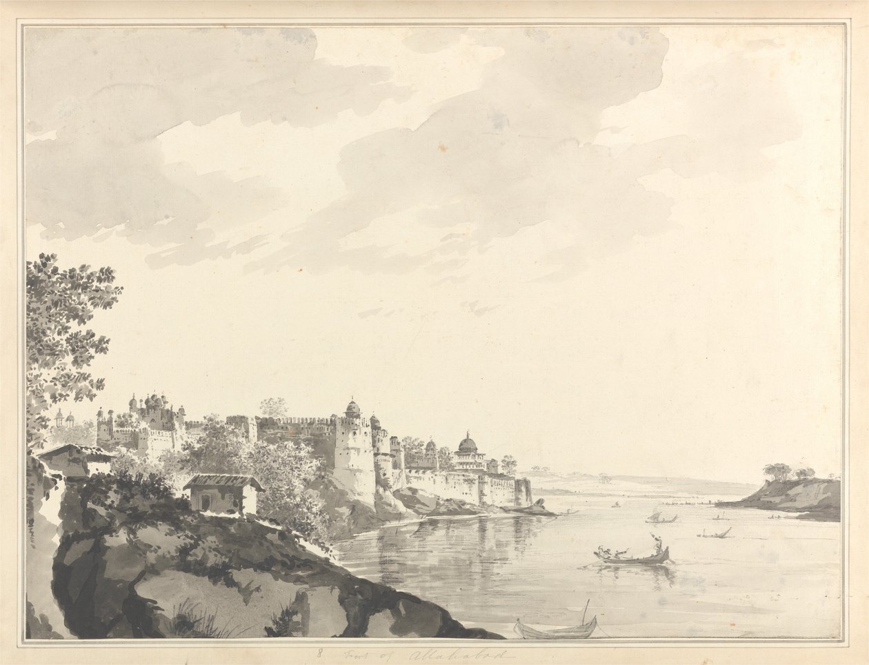 Vy över fortet i Allahabad av William Hodges