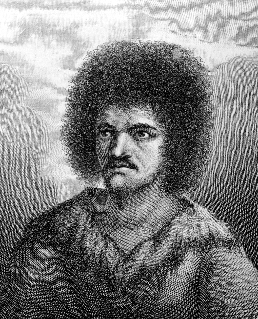 Otto, kung av Otaheite, illustration från kapten James Cooks "A Voyage to the South Pole and Round the World", graverad av John Hall, 1777 av William Hodges