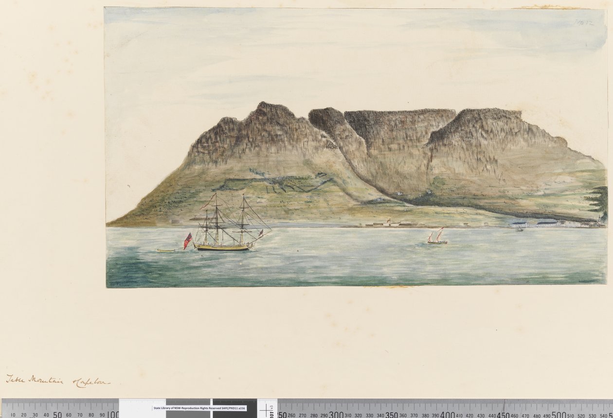 Page 12 Taffelberget, Kapstaden av William Hodges