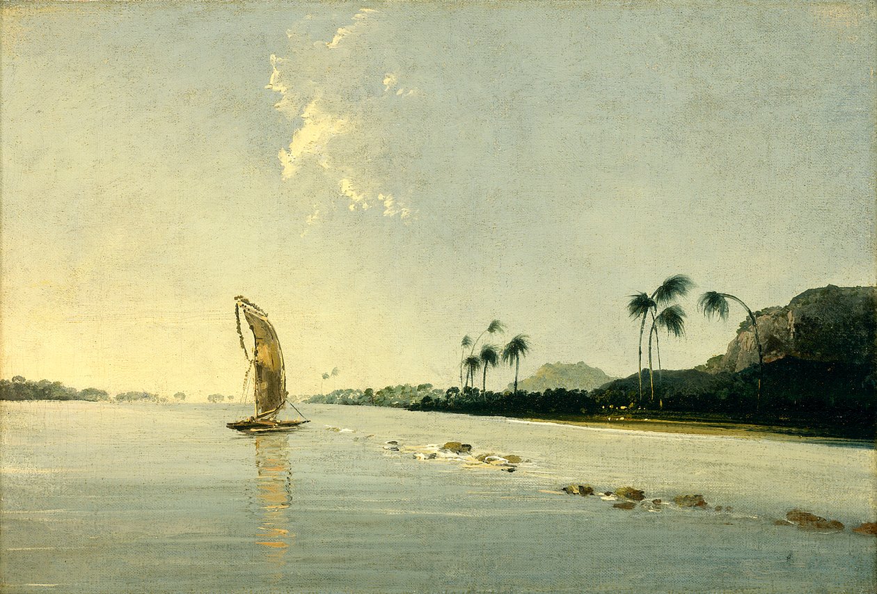 Vy över en del av ön Ulietea [Raiatea] av William Hodges