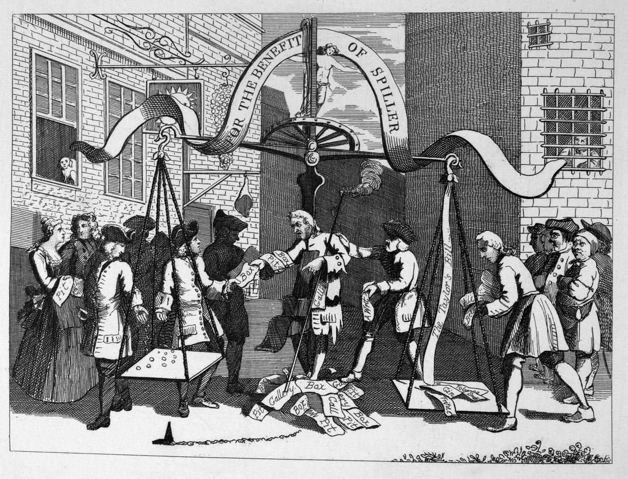 (Biljett) till förmån för (James) Spiller (spelaren) av William Hogarth