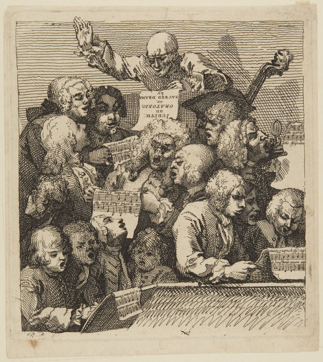 En kör av sångare av William Hogarth