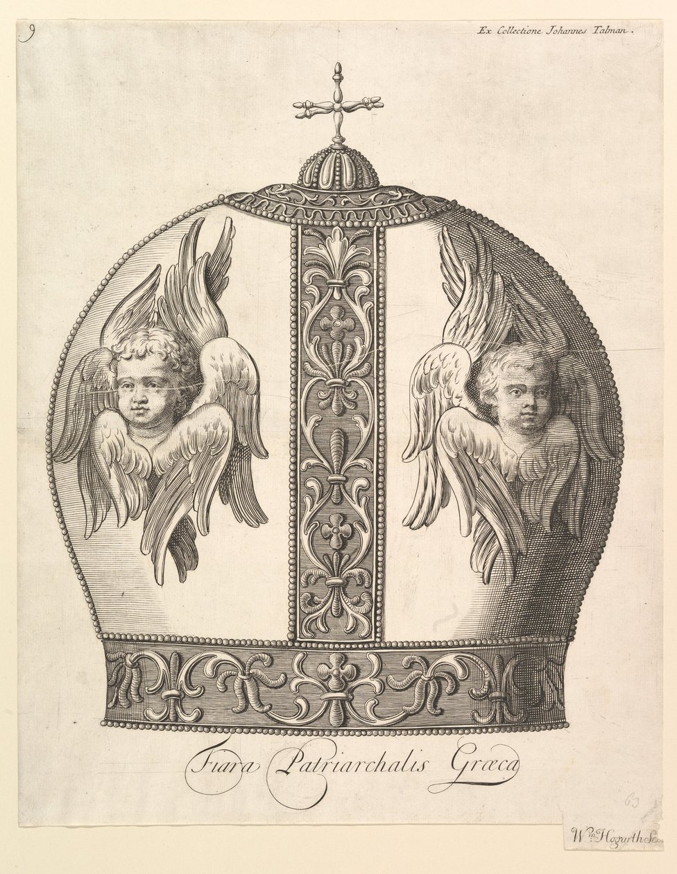 En grekisk patriarkalisk krona - Tiara Patriarkaliska grekiska Aubry de La Mottrayes Travels..., 1723-24. av William Hogarth