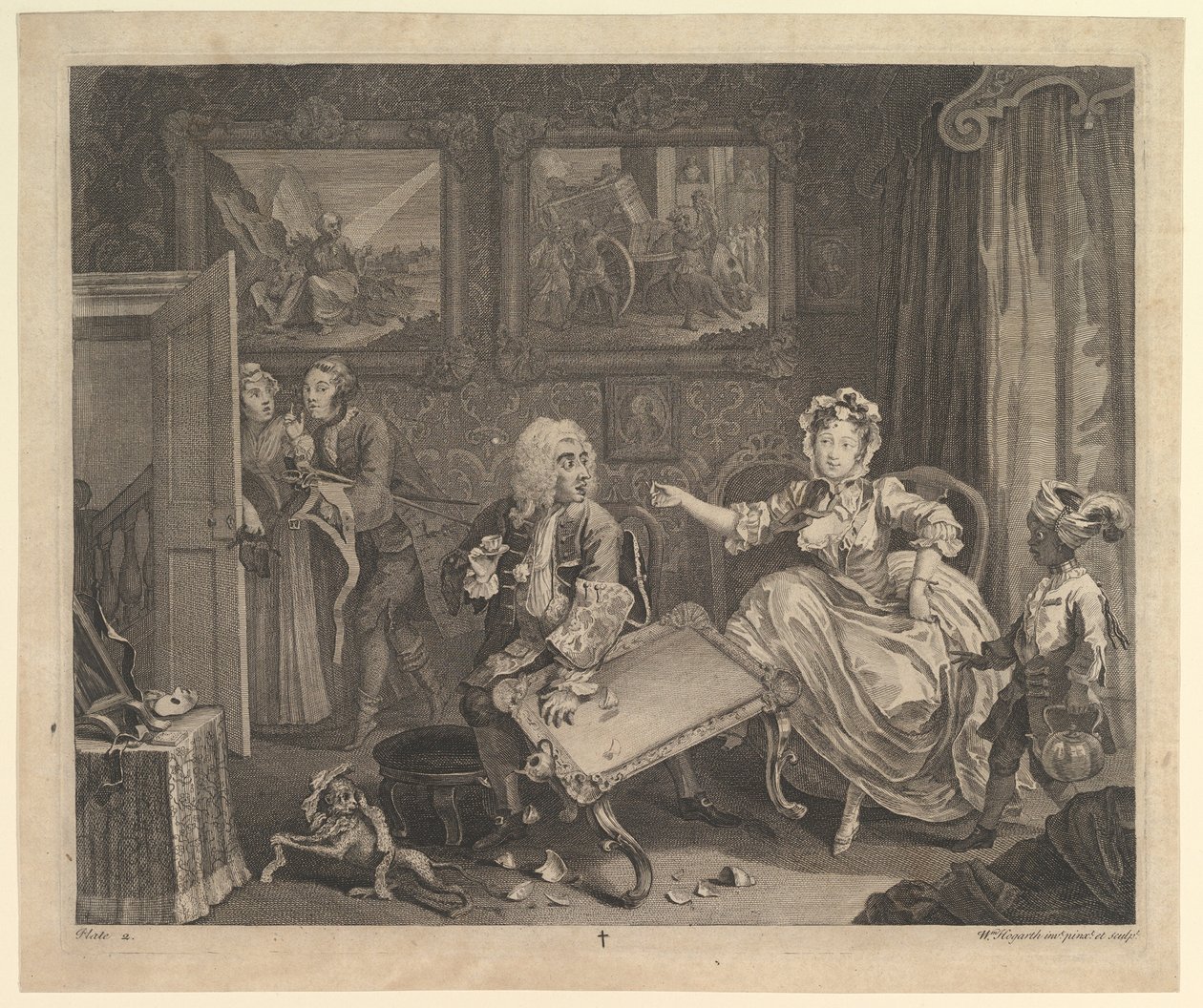 A Harlots Progress, tavla 2, april 1732. av William Hogarth